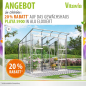 Preview: AKTION Vitavia Gewächshaus Playa 5900 ESG/HKP 230x258cm 5,9m² eloxiert inkl. Fundament
